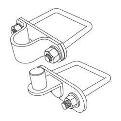 Gate Fittings - End Assembly Top Strap and Gudgeon_13855
